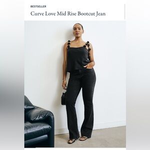 Abercrombie & Fitch Curve Love Black Bootcut Jeans